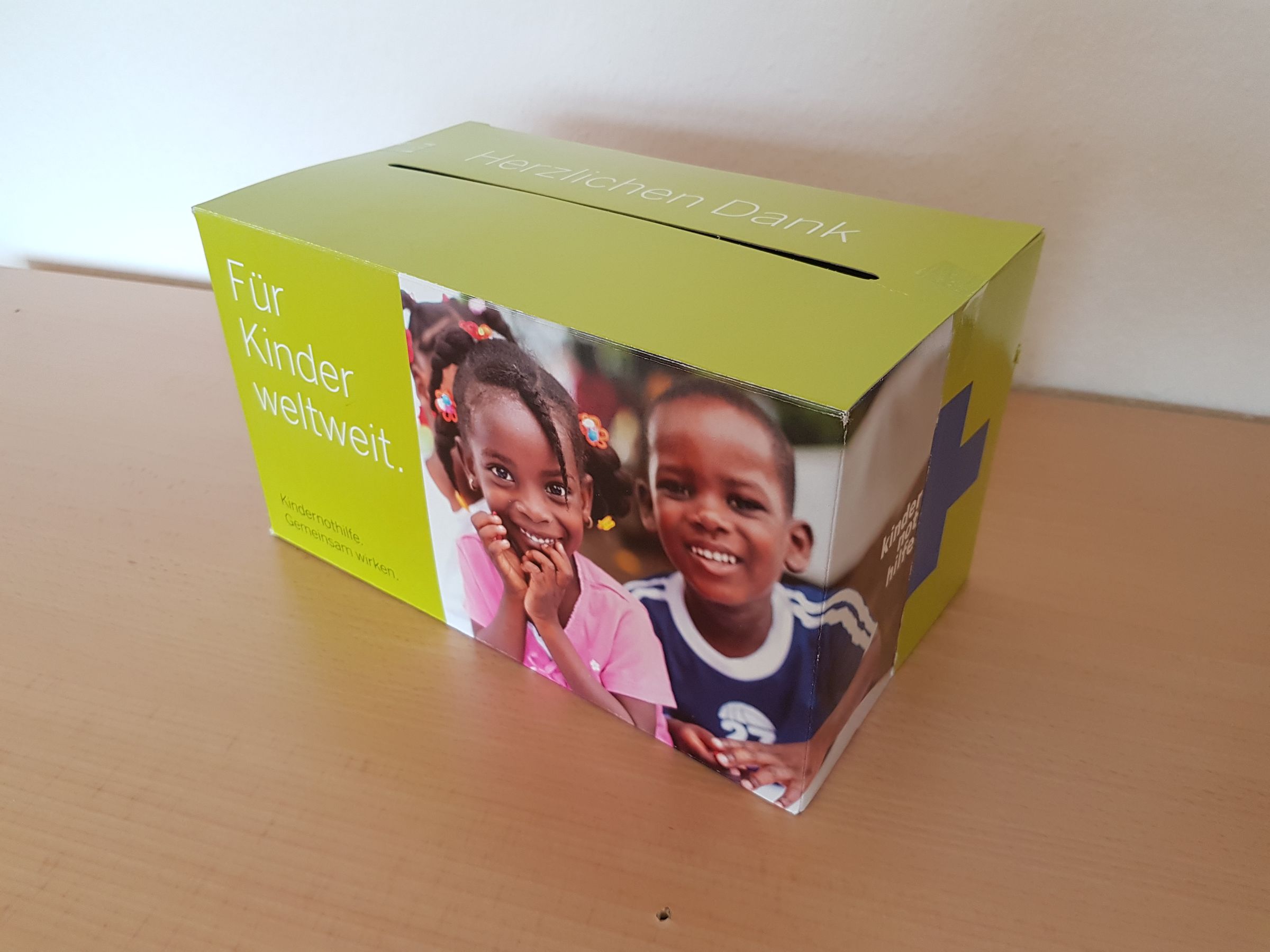 Spendenbox zu besonderen Anlässen (Quelle: Christine Albrecht)