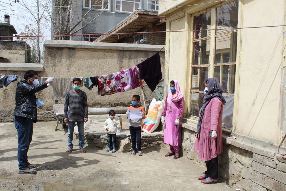 Lebensmittelhilfe unserer Partner in Afghanistan während der Coronapandemie (Quelle: Kindernothilfe-Partner)