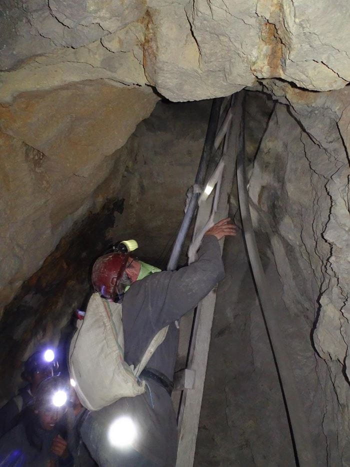 In einer Mine im Cerro Rico in Potosí (Quelle: Beate Lühder) In einer Mine im Cerro Rico in Potosí (Quelle: Beate Lühder)