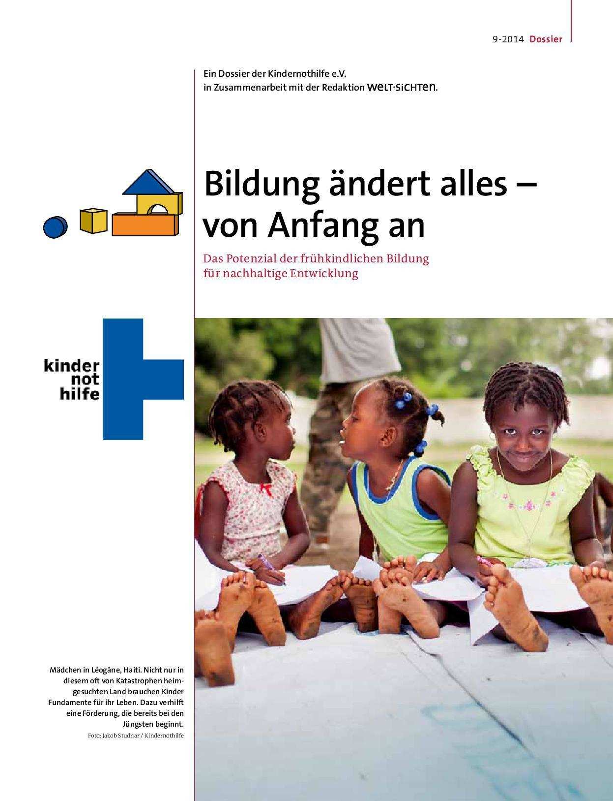 Titelbild "Bildung ändert alles - von Anfang an" Titelbild "Bildung ändert alles - von Anfang an"