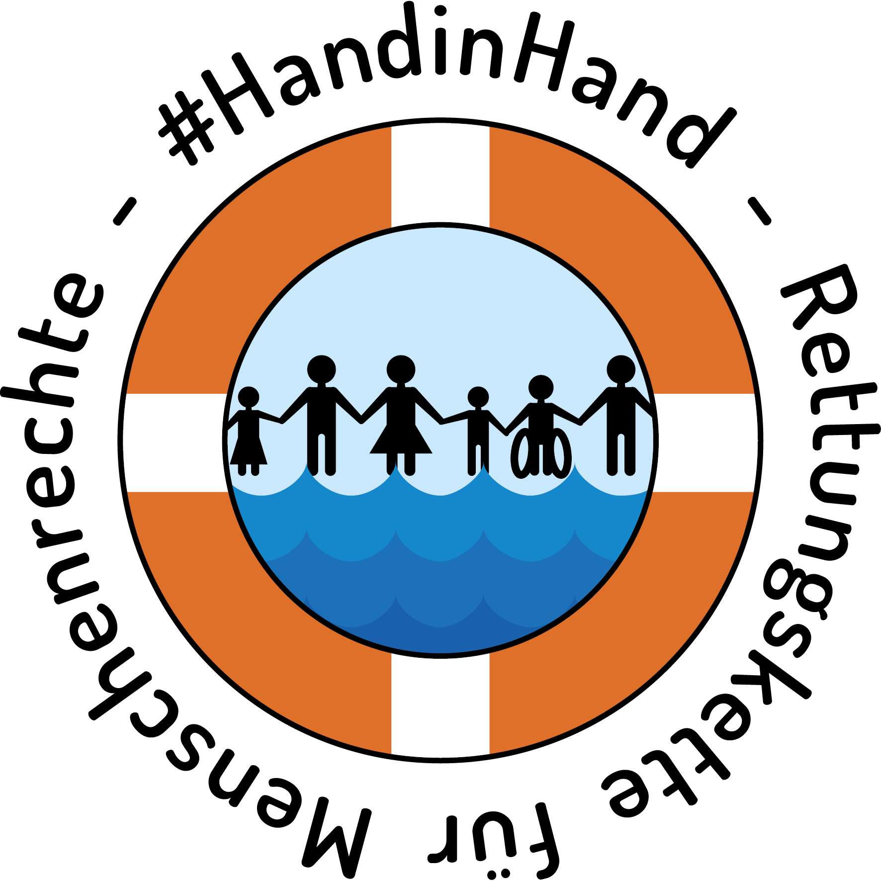 Logo der Aktion "Rettungskette für Menschenrechte - Aufstehen für Menschenrechte" am 18. September mit unserem Bündnis Seebrücke Logo der Aktion "Rettungskette für Menschenrechte - Aufstehen für Menschenrechte" am 18. September mit unserem Bündnis Seebrücke