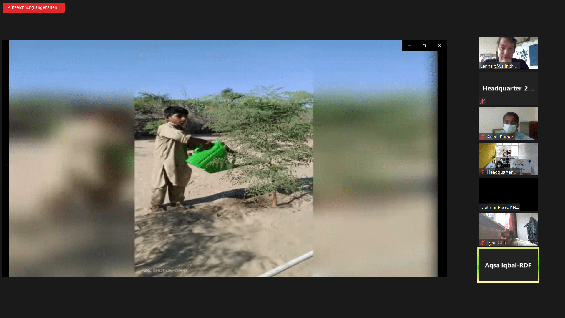 Mitschnitt Jugendkonferenz 2021 - Baum gießen