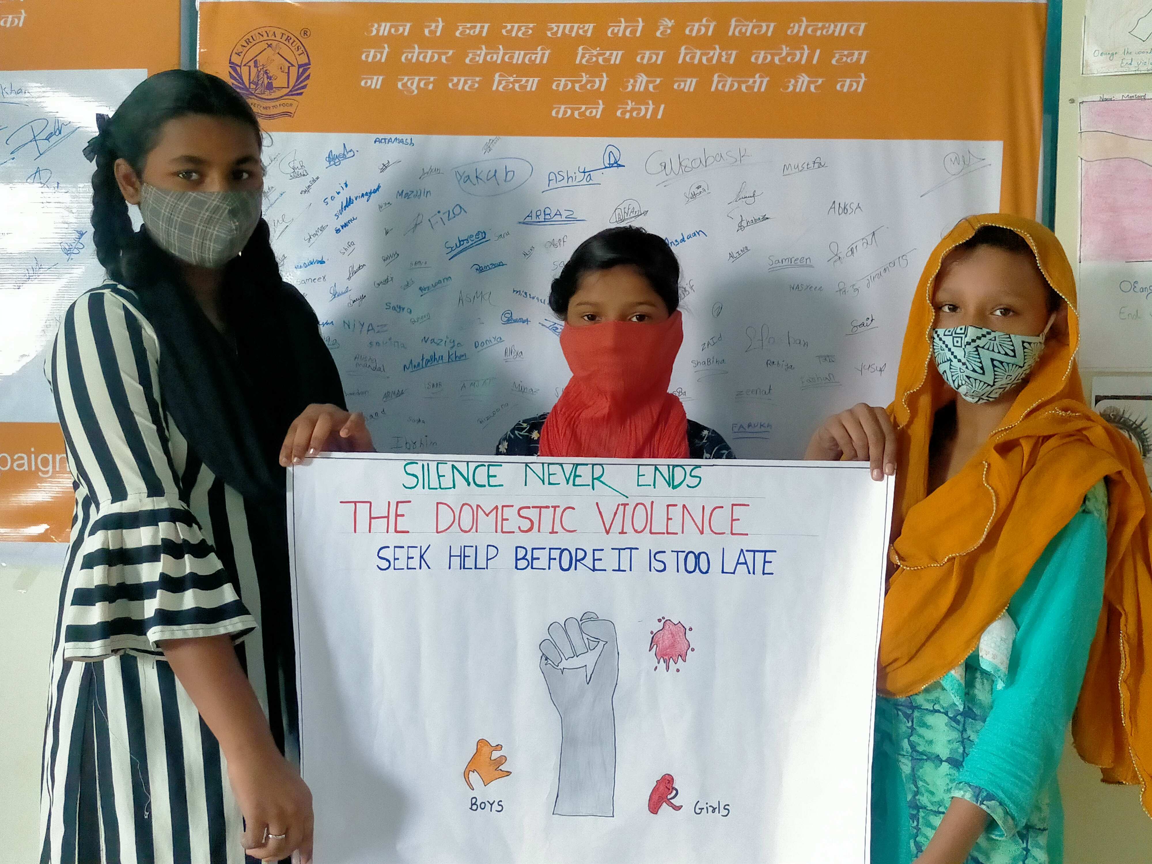 Ein indischer Partner veranstaltete einen Malwettbewerb (Quelle: Kindernothilfe-Partner)