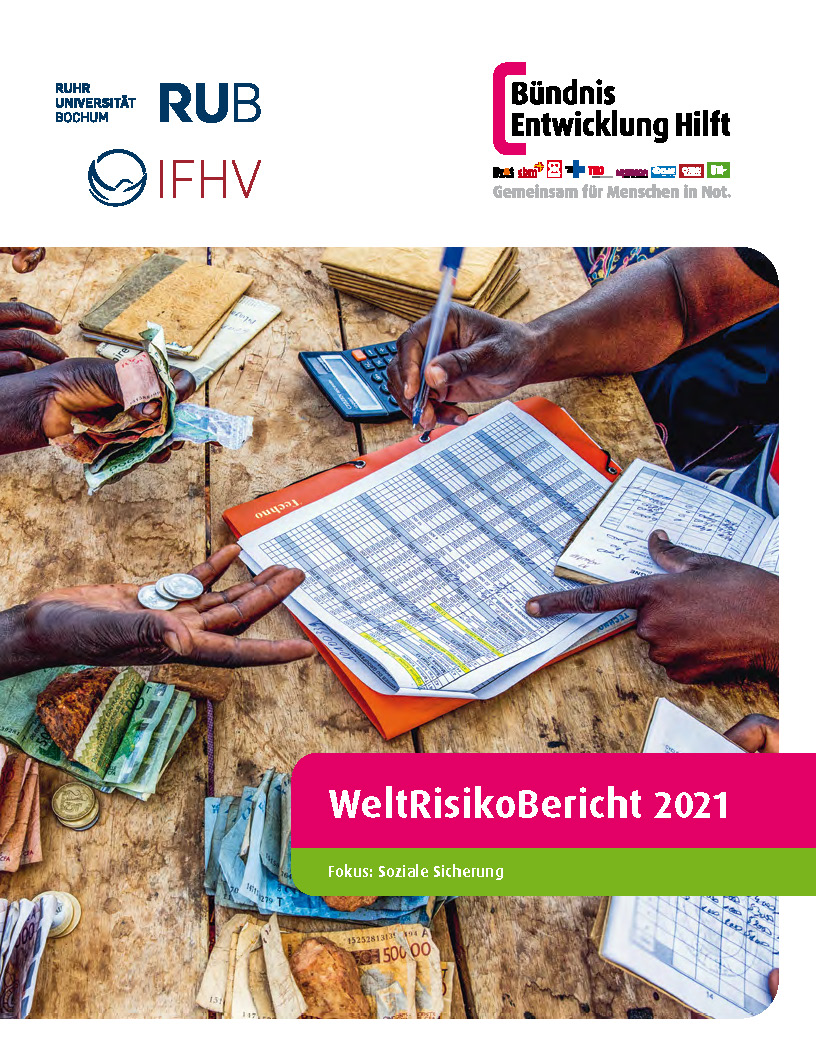 Coverbild des WeltRisikoBerichts 2021 (Quelle: BEH)
