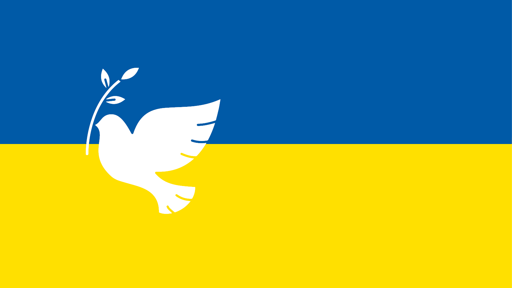 Ukraine Flagge mit Friedenstaube