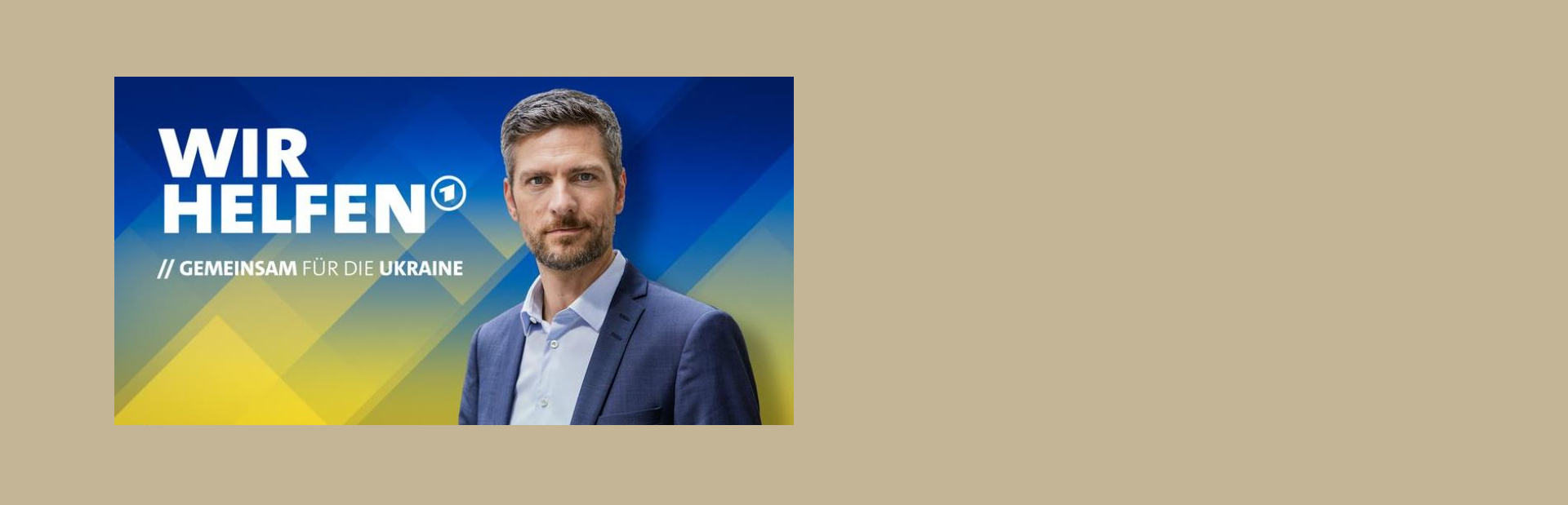 Bühnenbild zur ARD-Sendung "Wir helfen"