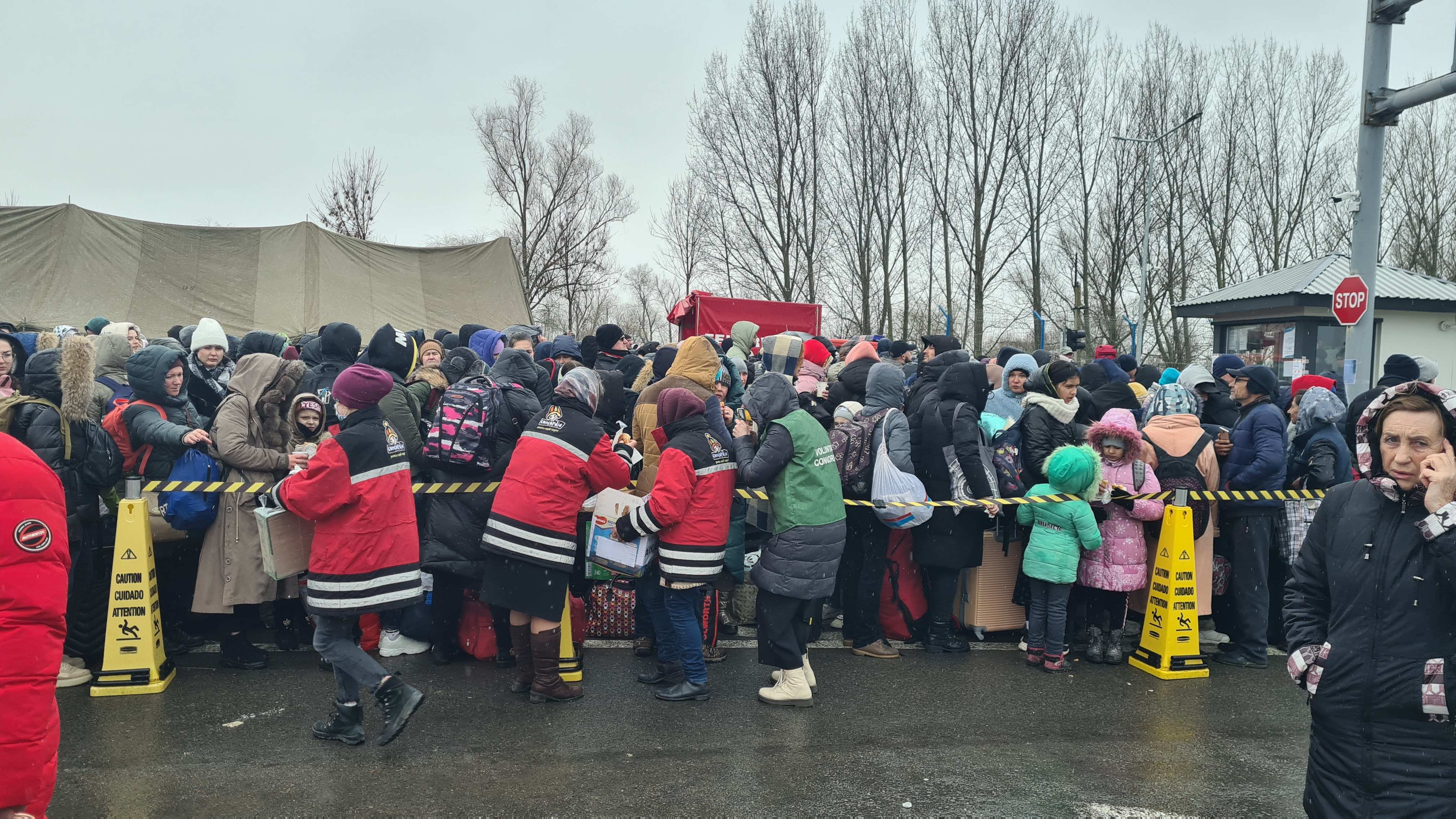 Menschen an der ukrainischen Grenze Quelle: Concordia