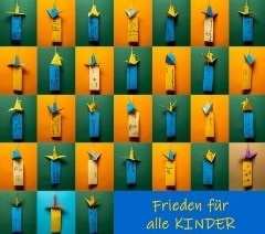 Düsseldorf: Kraniche als Friedensbotschafter für die Ukraine (Quelle: www.origamitraum.com)