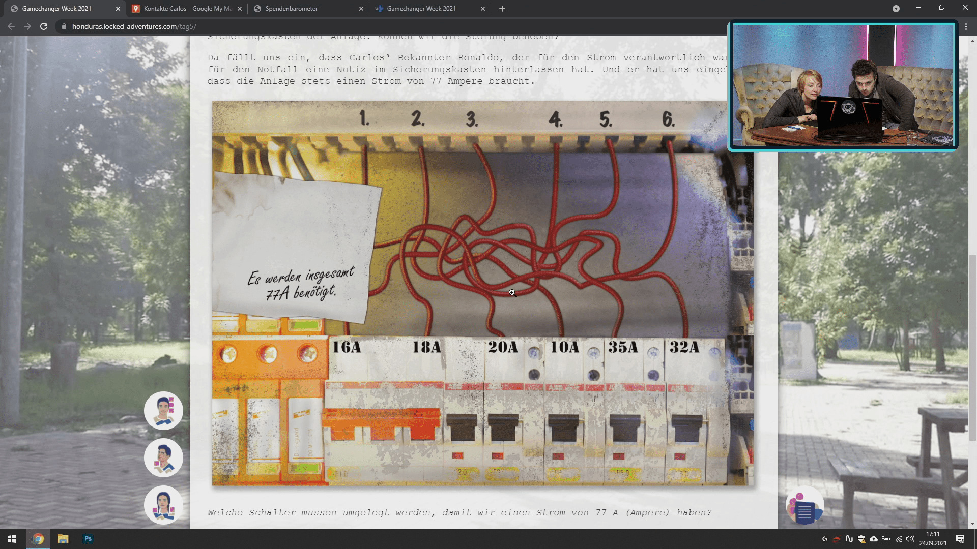 Screenshot des Escape Rooms bei NerdstarTV