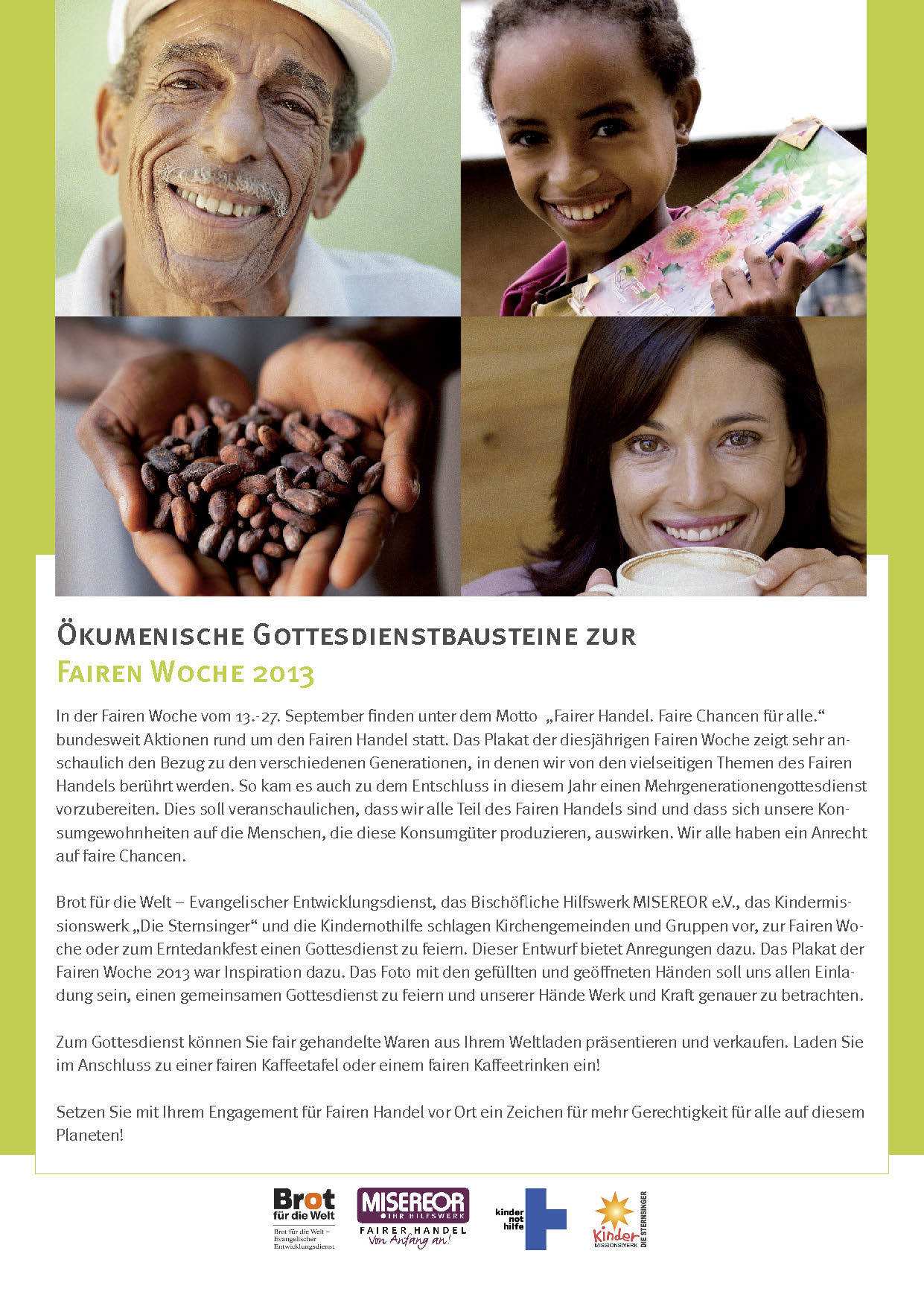 Gottesdienstbausteine Faire Woche 2013