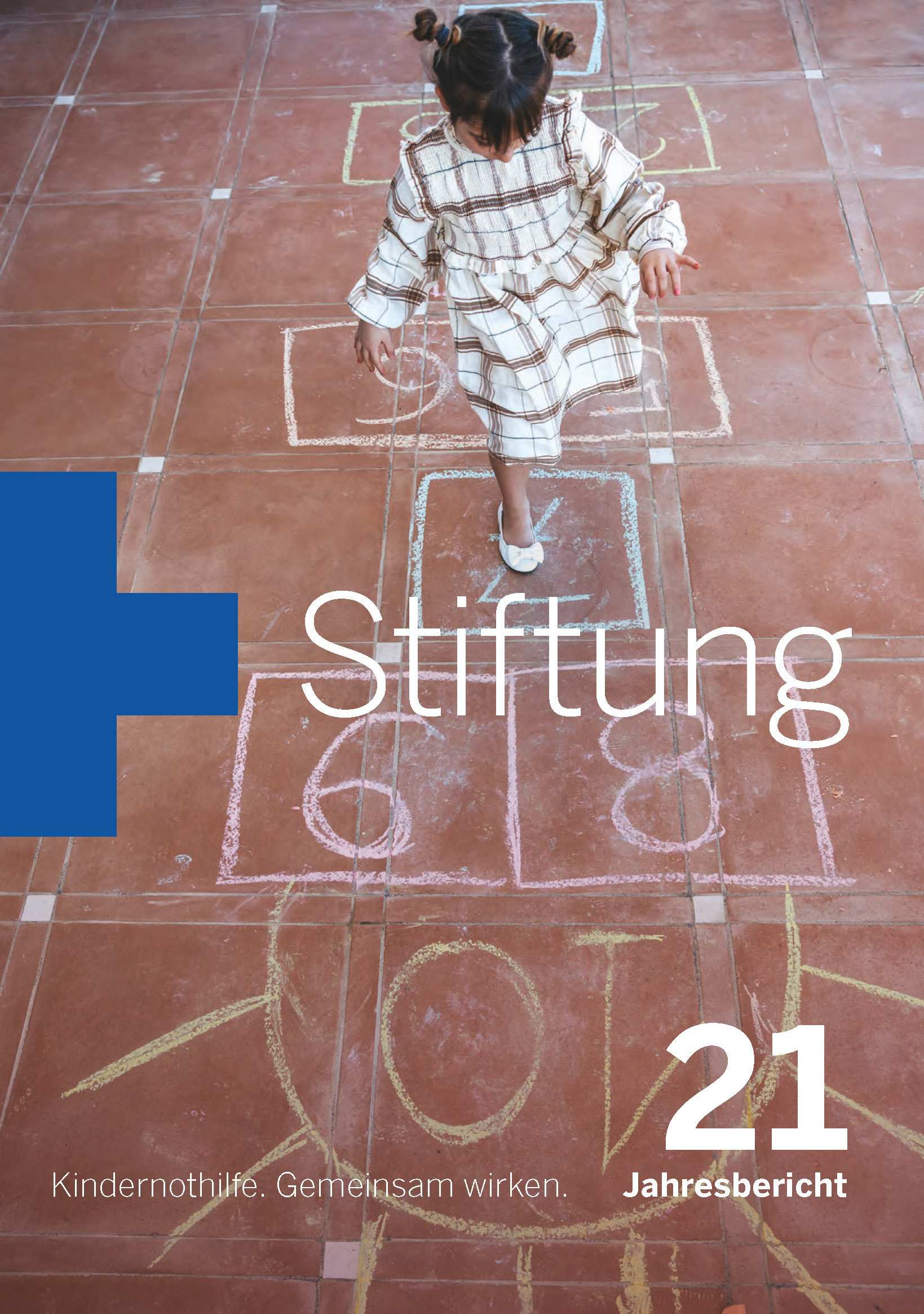 Coverbild des Jahresberichts der Kindernothilfe-Stiftung 2021