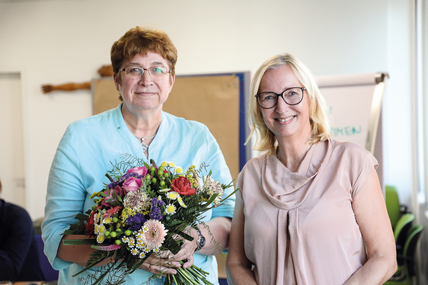  Die neue Verwaltungsrats-Vorsitzende der Kindernothilfe Helga Siemens-Weibring (l.) mit der Vorstandsvorsitzenden der Kindernothilfe, Katrin Weidemann (Quelle: Theresia Ehrenfeld)