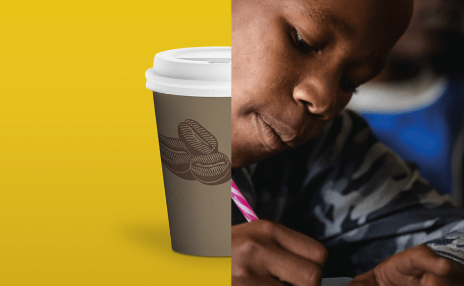 Ein Kaffee, der bildet.