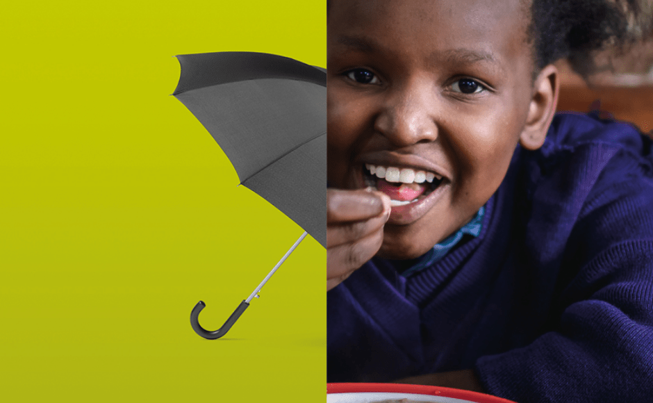 Ein Schirm, der kocht.