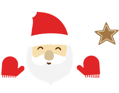 Weihnachtsmann-Figur mit Stern