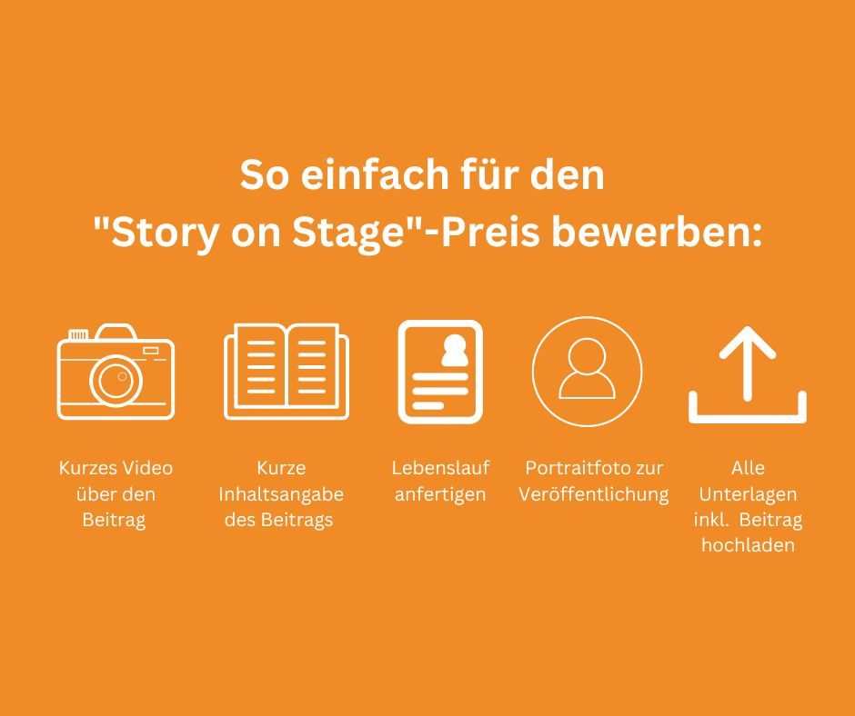 So einfach für den "Story on Stage"-Preis bewerben (Quelle: Kindernothilfe) So einfach für den "Story on Stage"-Preis bewerben (Quelle: Kindernothilfe)