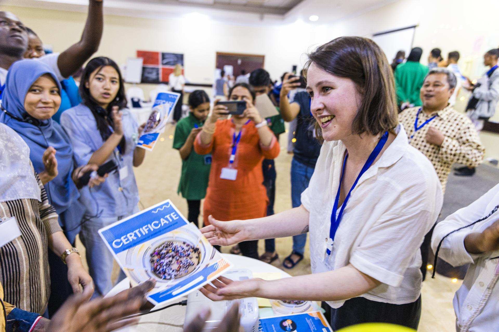 Lea Kulakow beim Global Gathering 2023 in Ruanda (Quelle: Martin Bondzio) Lea Kulakow beim Global Gathering 2023 in Ruanda (Quelle: Martin Bondzio)