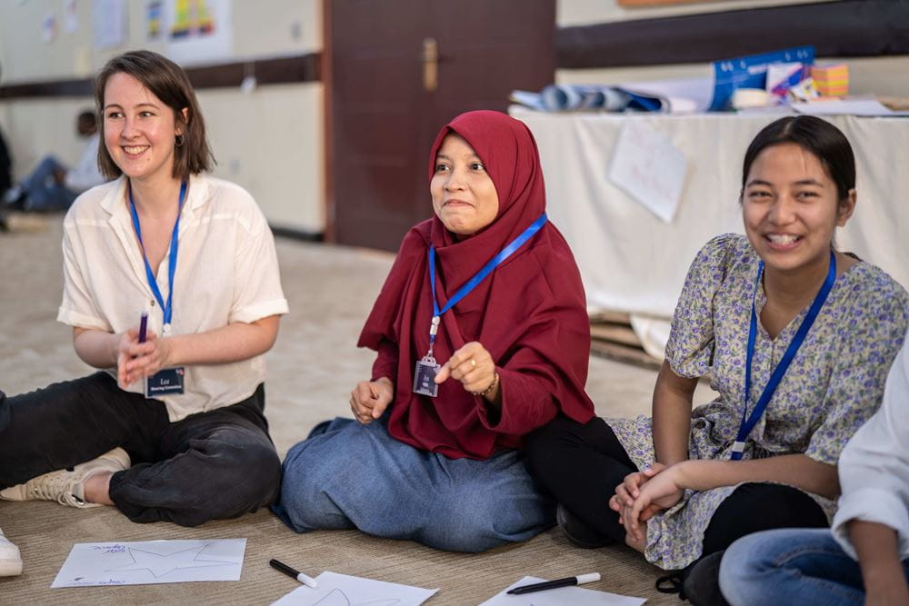 Lea Kulakow (Kindernothilfe) bei einem Workshop des Global Gatherings in Ruanda (Quelle: Jakob Studnar) Lea Kulakow (Kindernothilfe) bei einem Workshop des Global Gatherings in Ruanda (Quelle: Jakob Studnar)