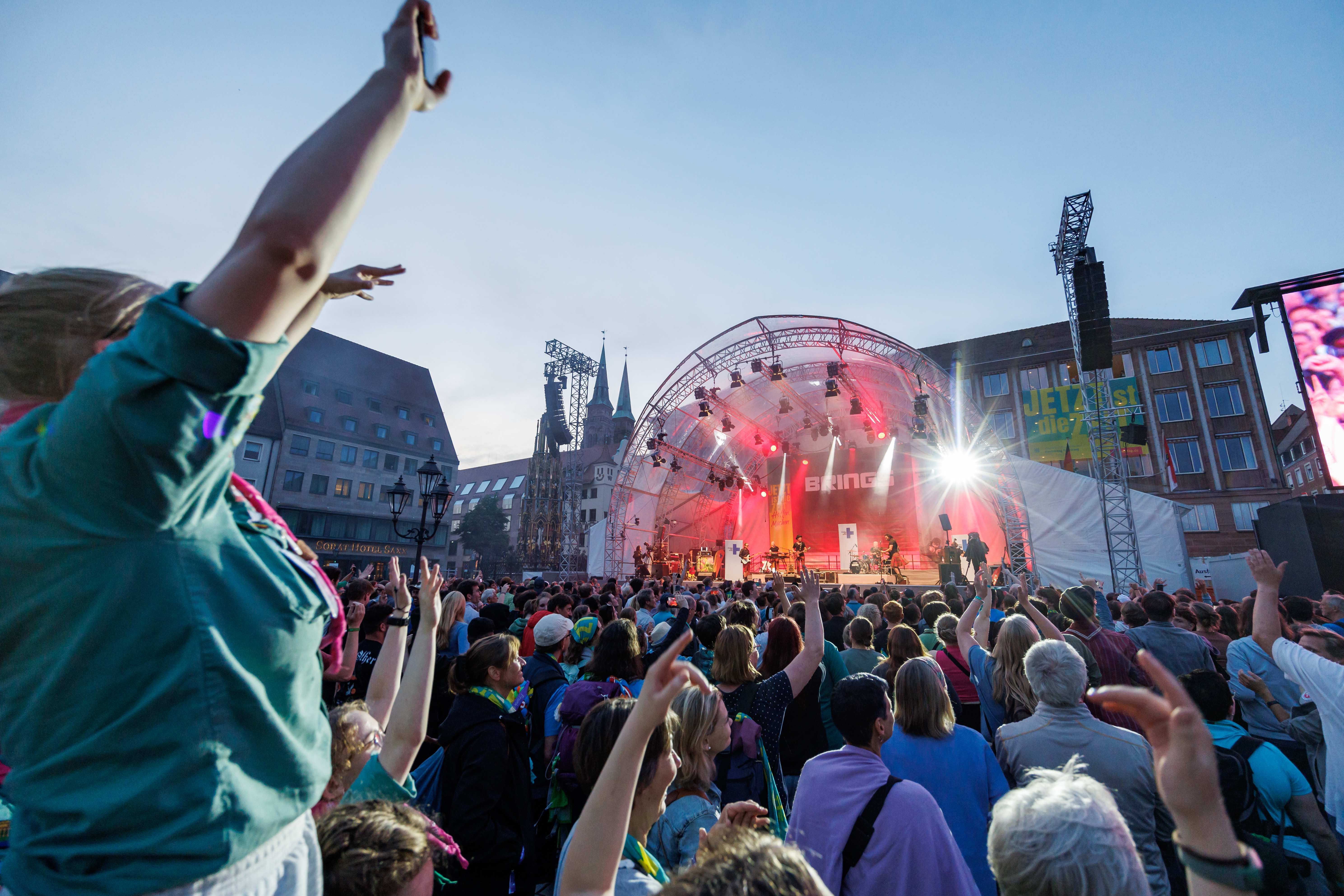 Evangelischer Kirchentag in Nürnberg - BRINGS auf der Bühne - Foto: Daniel Karmann