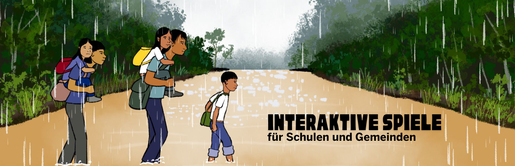 Comiczeichnung einer ecuadorianischen Familie (Quelle: Kindernothilfe)