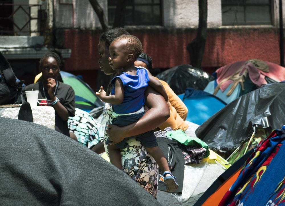 Haitianische Geflüchtete in Mexico City (Quelle: Imago)