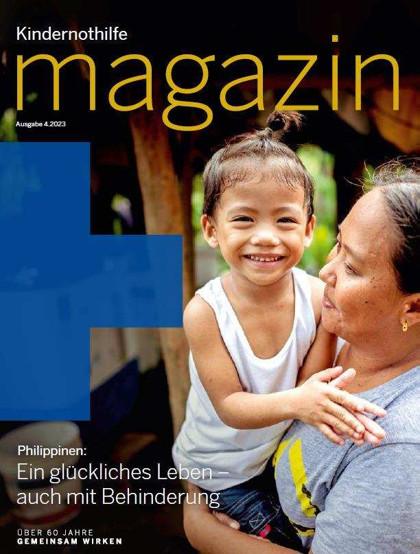 Titel des Kindernothilfemagazins 4/2023 - eine philippinische Mutter hält ihren Sohn auf dem Arm (Quelle: Jakob Studnar) Titel des Kindernothilfemagazins 4/2023 - eine philippinische Mutter hält ihren Sohn auf dem Arm (Quelle: Jakob Studnar)