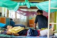 Bett im Kinderhaus (Quelle: Jakob Studnar) Icon Krankenschwester