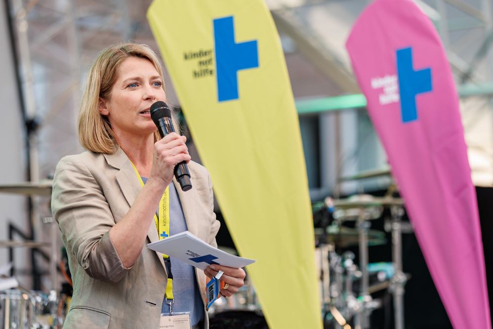 Valerie Niehaus beim Evangelischen Kirchentag Nürnberg - Kindernothilfe Valerie Niehaus beim Evangelischen Kirchentag Nürnberg  (Quelle: Kindernothilfe)