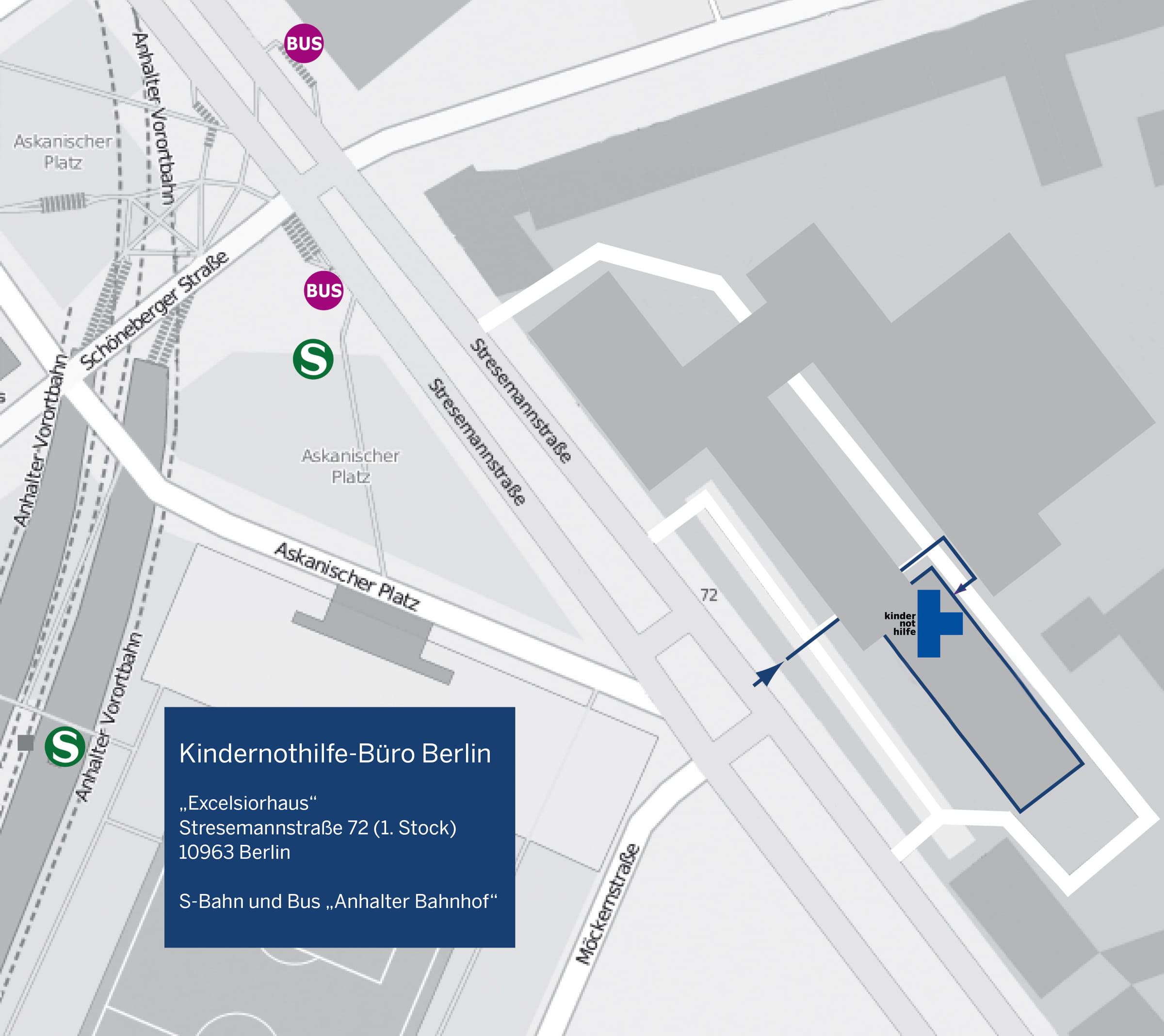 Wegbeschreibung zum Berliner Büro der Kindernothilfe Wegbeschreibung zum Berliner Büro der Kindernothilfe