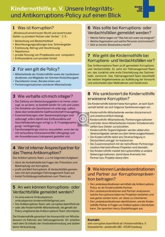 Unsere Integritäts- und Antikorruptions-Policy auf einen BlickAntikorruptionsbericht - One Pager: Unsere Integritäts- und Antikorruptions-Policy auf einen Blick Unsere Integritäts- und Antikorruptions-Policy auf einen BlickAntikorruptionsbericht - One Pager: Unsere Integritäts- und Antikorruptions-Policy auf einen Blick