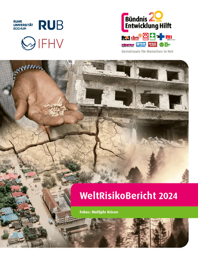 Cover des Weltrisikoberichts 2024 (Quelle: Bündnis Entwicklung Hilft) Cover des Weltrisikoberichts 2024 (Quelle: Bündnis Entwicklung Hilft)