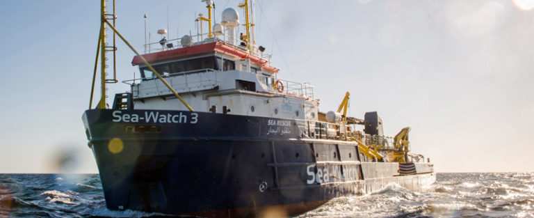 Die Sea-Watch 3 (Quelle: Kindernothilfe) Die Sea-Watch 3 (Quelle: Kindernothilfe)