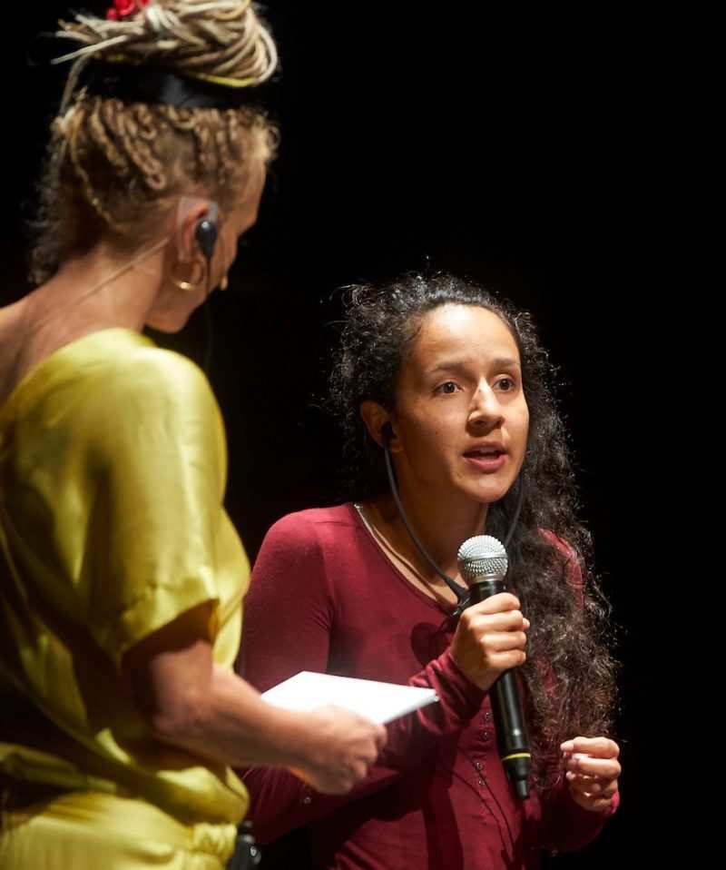 Katja Riemann mit Berta Zúniga Cáceres. (Quelle: Henning Schacht) Katja Riemann mit Berta Zúniga Cáceres. (Quelle: Henning Schacht)
