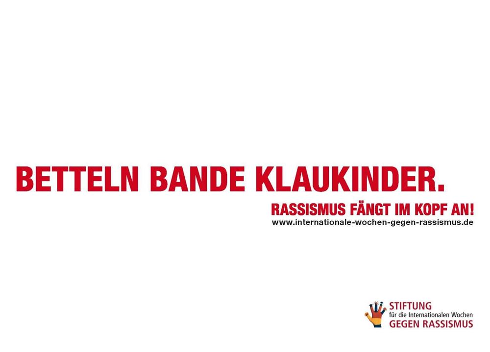 Plakat zur internationalen Woche gegen Rassismus (Quelle: Kindernothilfe) Plakat zur internationalen Woche gegen Rassismus (Quelle: Kindernothilfe)