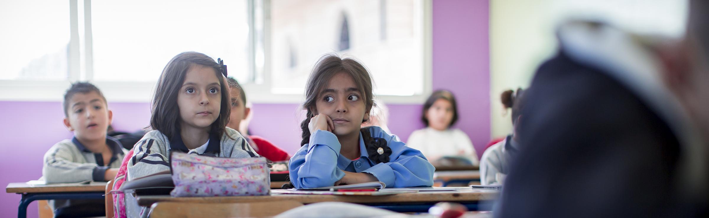 Gefluechtete Kinder im Libanon im Unterricht Gefluechtete Kinder im Libanon im Unterricht
