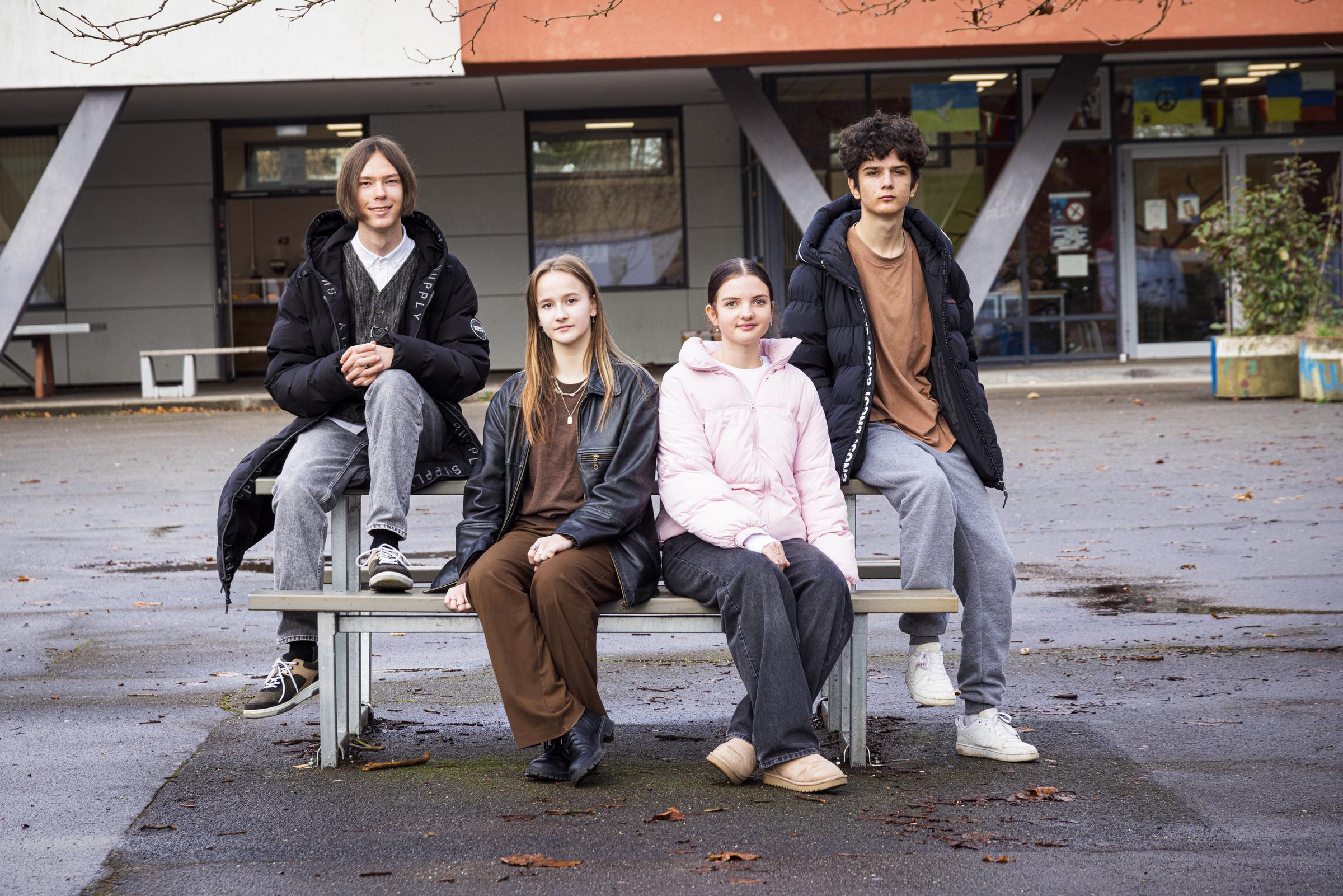 Geflüchtete Kinder aus der Ukraine auf dem Krupp Gymnasium Duisburg (Quelle: Kindernothilfe)