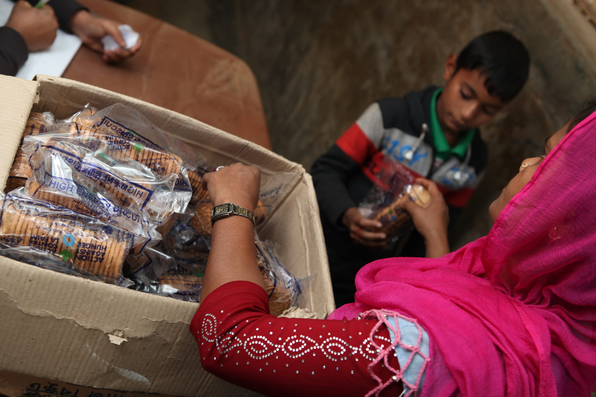 Essensausgabe in Bangladesch