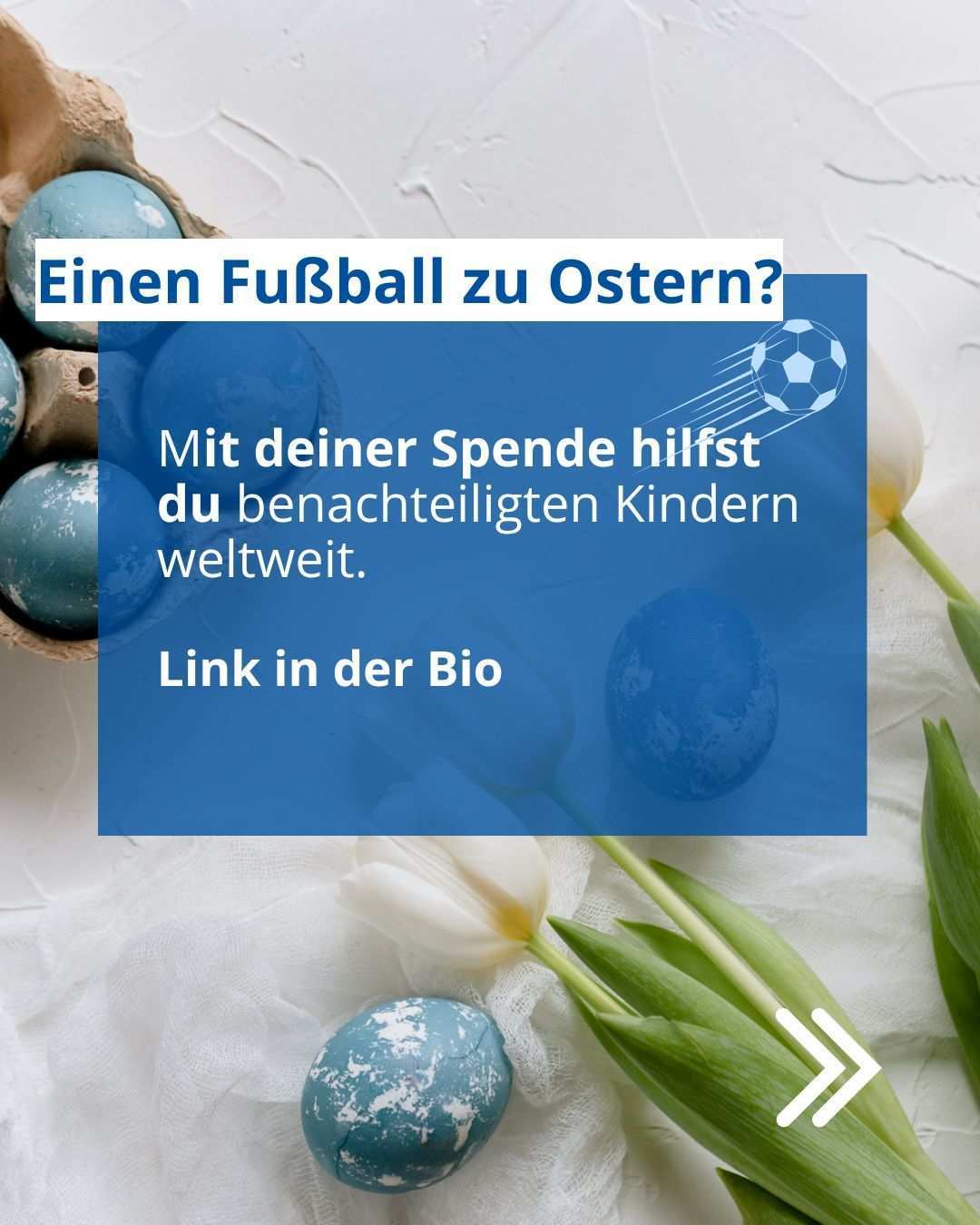 Instagrampost: Einen Fußball zu Ostern: Ostern 2025 (Quelle: KNH)