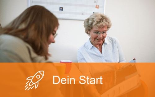 Praktikumsstart bei der Kindernothilfe (Quelle: Niklas van Bonn) Foto mit der Aufschrift "Dein Start" (Quelle: Niklas van Bonn)