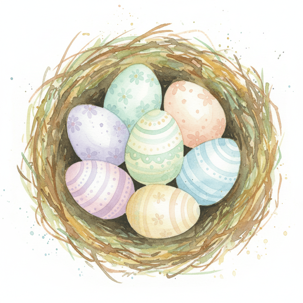 Hintergrund Osternest