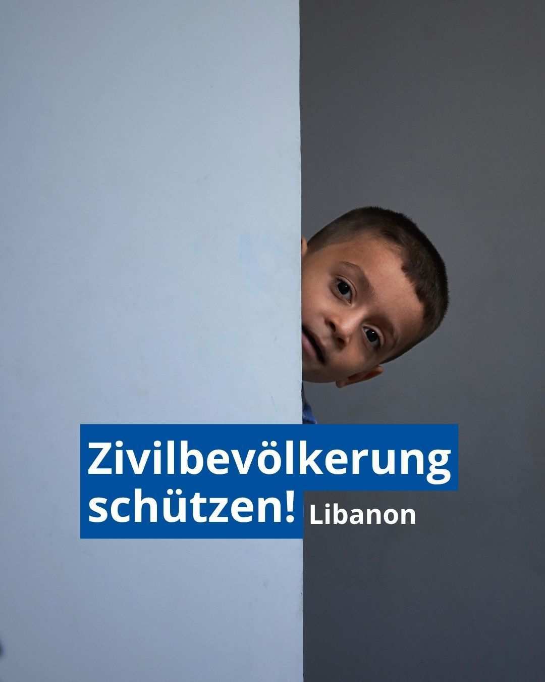 Instagram Post: Libanon – Zivilbevölkerung schützen! (Quelle: Kindernothilfe)