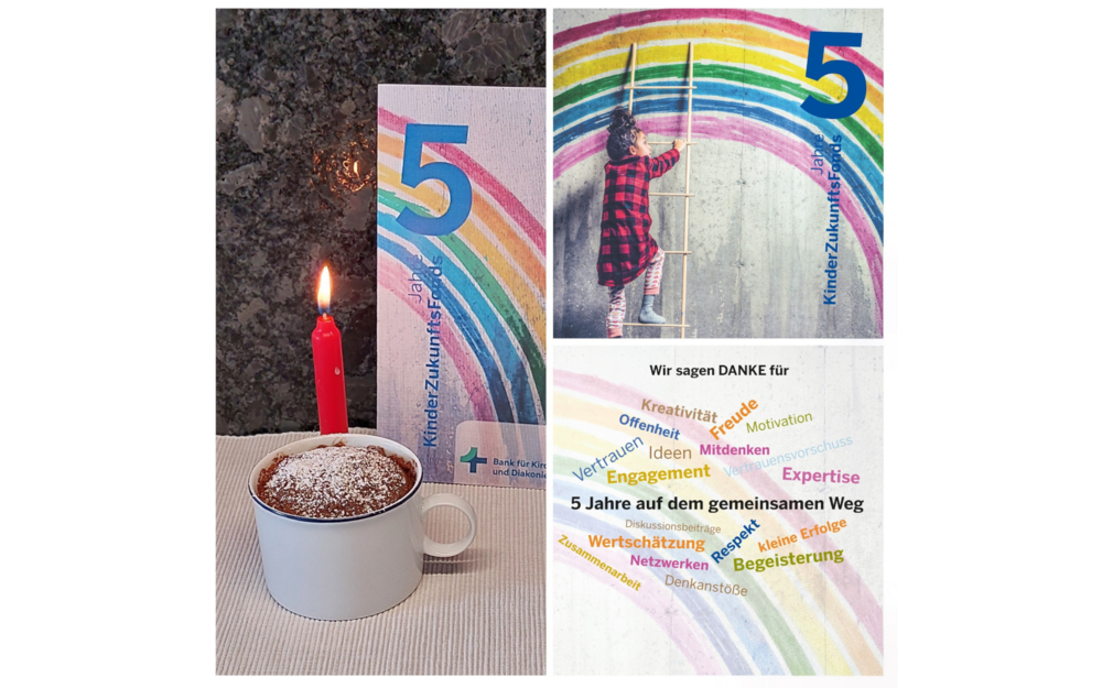 Collage zum 5. Geburtstag des Kinderzukunftsfonds (Quelle: Kindernothilfe)