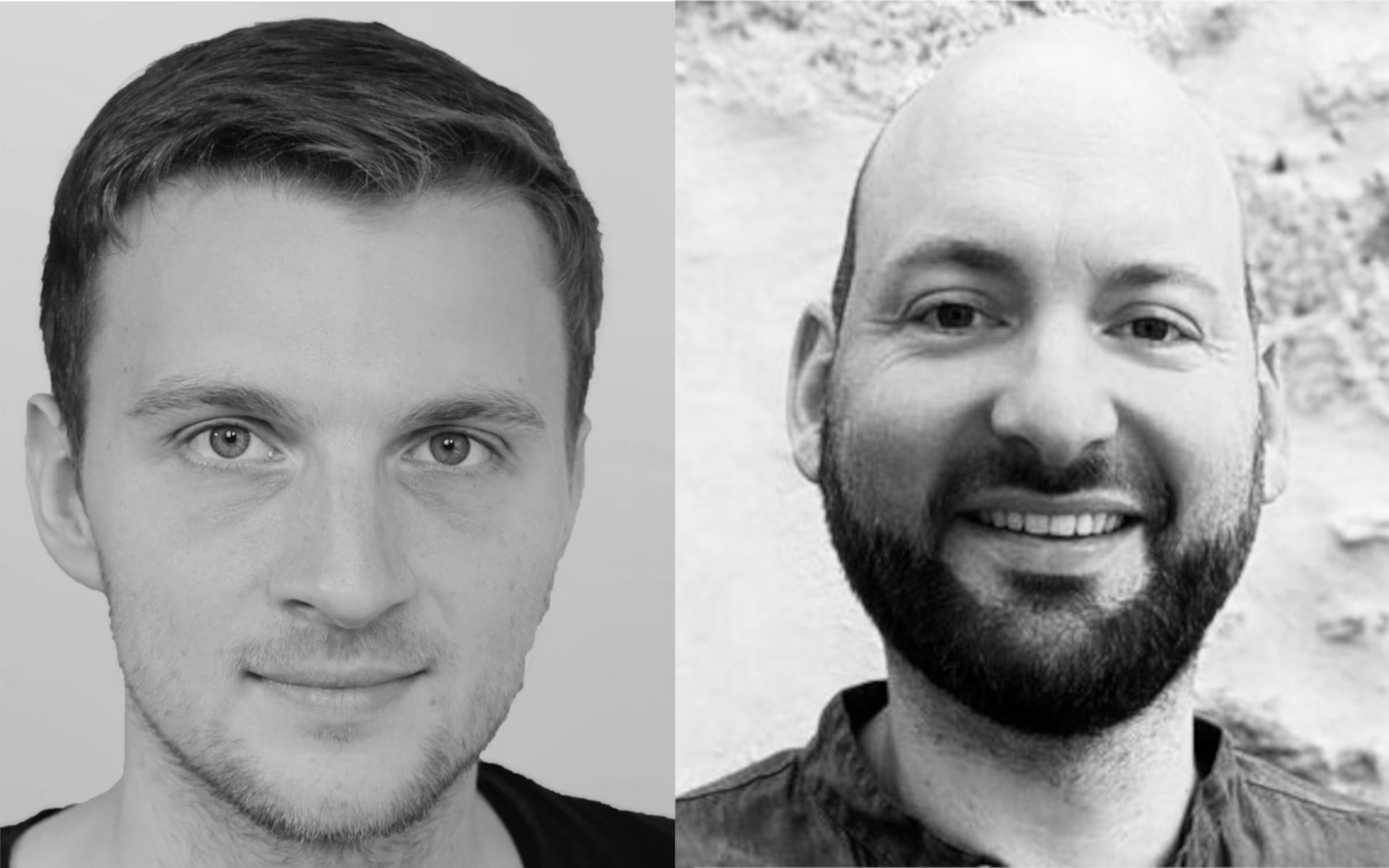 Portrait Tobias Hübers und Daniel Moßbrucker