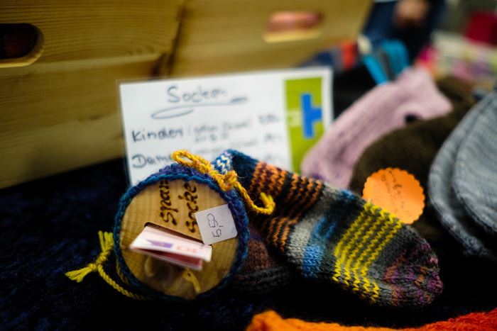 Wer braucht schon ein Sparschwein, wenn er eine Sparsocke haben kann? (Quelle: Martin Bondzio) Wer braucht schon ein Sparschwein, wenn er eine Sparsocke haben kann? (Quelle: Martin Bondzio)