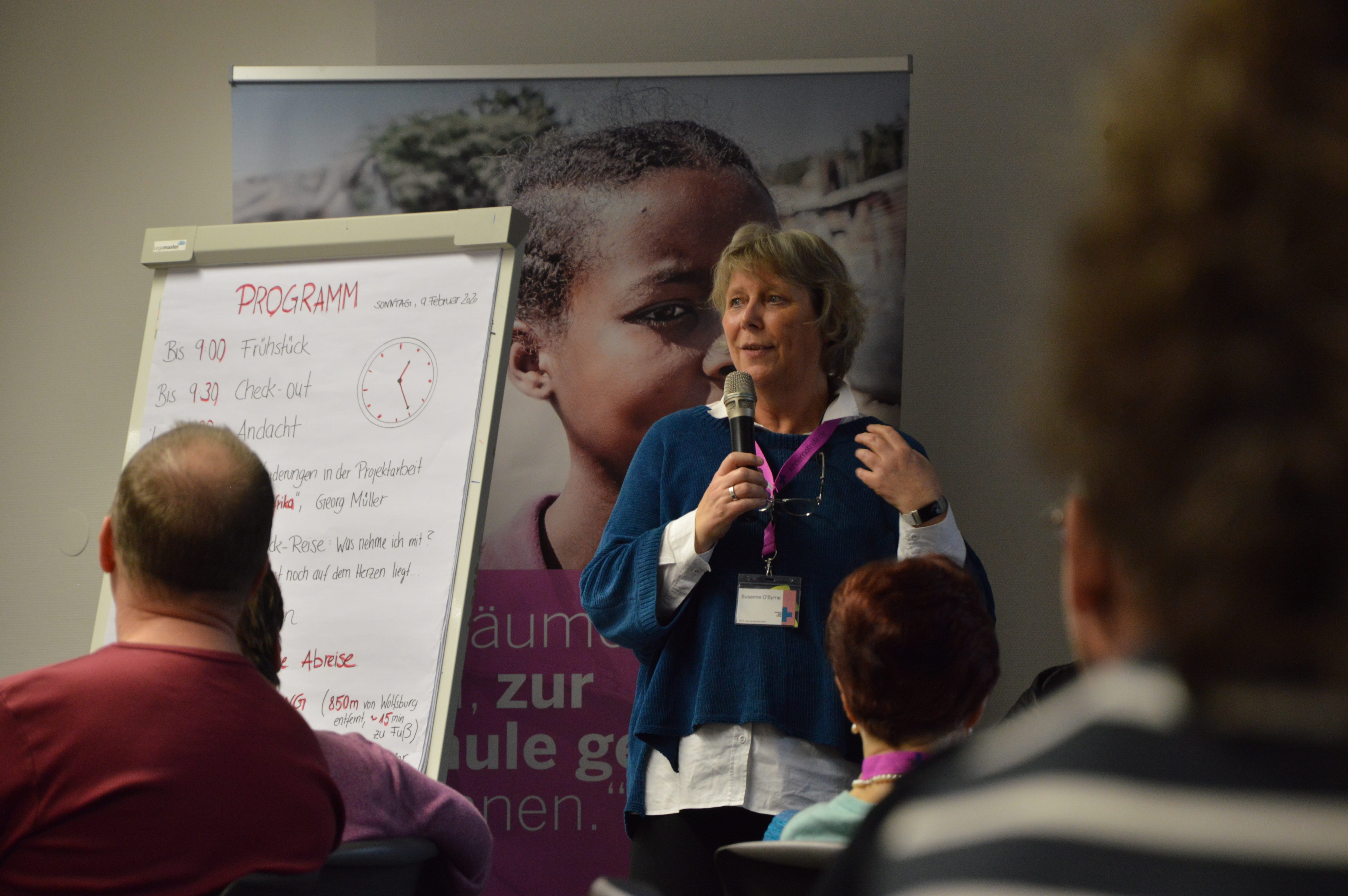 Abteilungsleiterin für Bildung und Öffentlichkeitsarbeit Susanne O'Byrne beim bundesweiten Treffen der Ehrenamtlichen