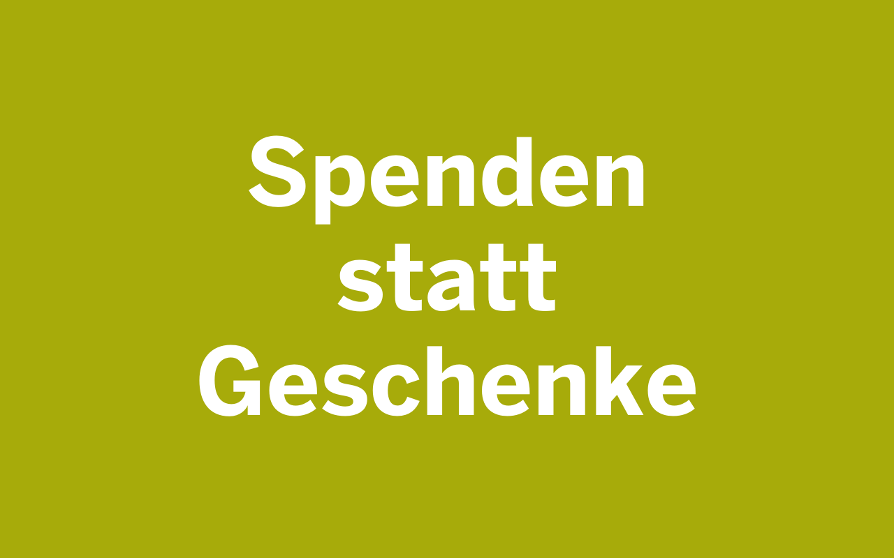 Spenden statt Geschenke
