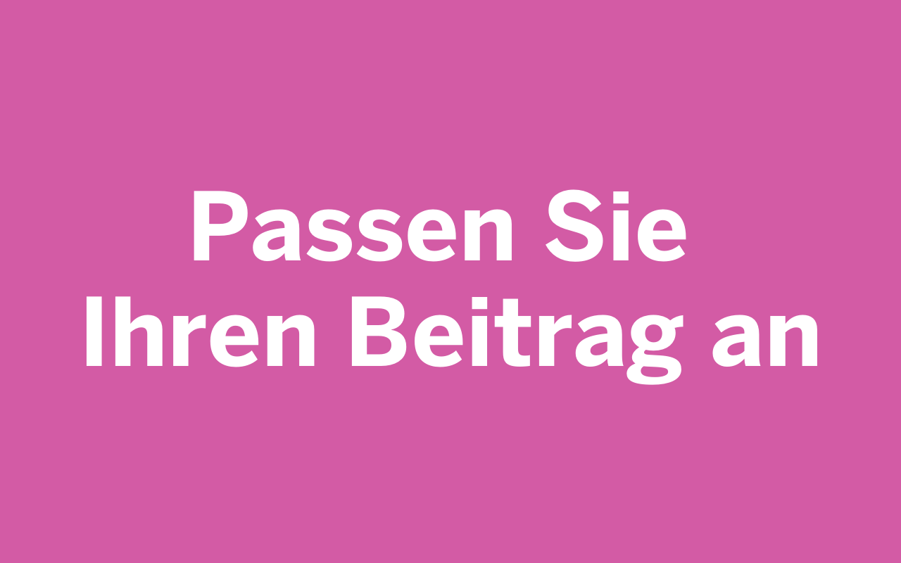 Beitrag anpassen