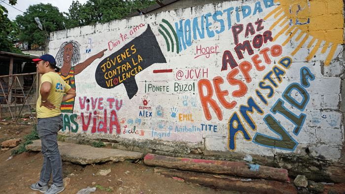 Ein Wandgemälde gegen Gewalt an Kindern in Honduras (Quelle: Töpperwien) Ein Wandgemälde gegen Gewalt an Kindern in Honduras (Quelle: Töpperwien)