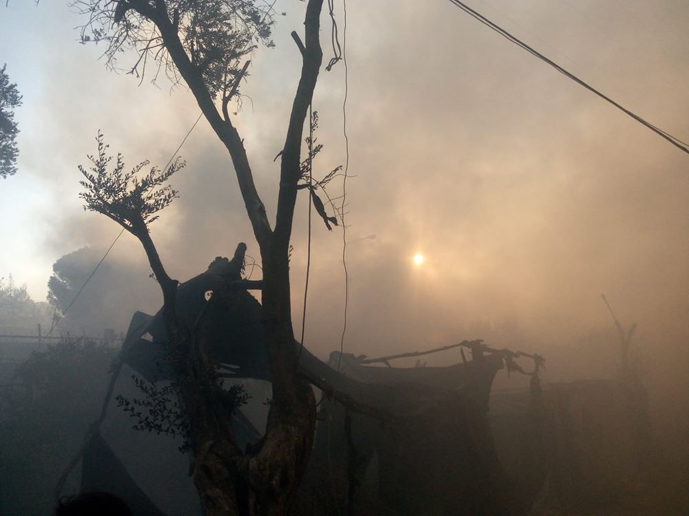 Brand im Flüchtlingslager Moria (Quelle: Thomas von der Osten-Sacken )