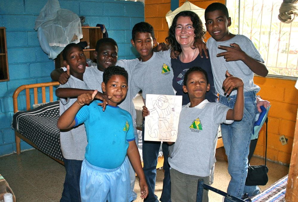 Sabine Herrmann bei einem Projektbesuch in Ecuador. Sabine Herrmann bei einem Projektbesuch in Ecuador.